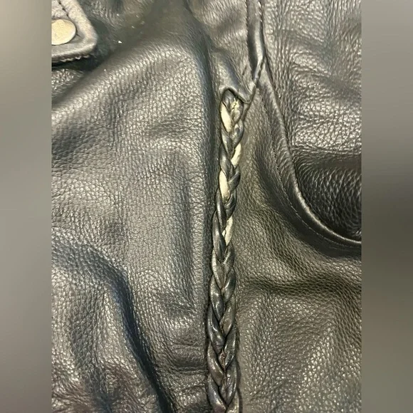 Women's Black International Leather Jacket Size Large - Picture 5 of 6